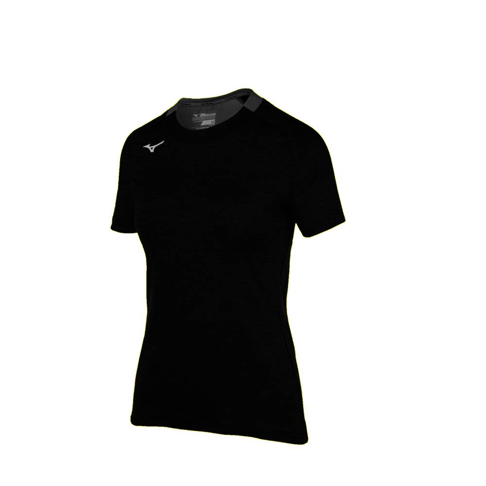 Damske Tričko Mizuno Alpha Short Sleeve Čierne Vypredaj CEPA56082